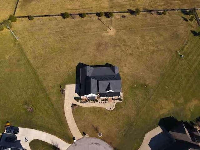 drone / aerial view featuring a rural view