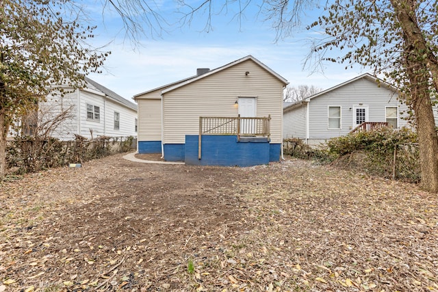 view of rear view of property