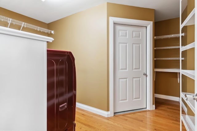 interior space with light hardwood / wood-style floors