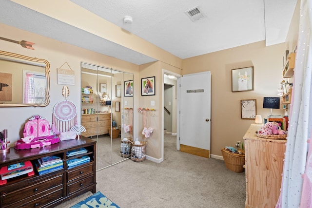 interior space with light colored carpet