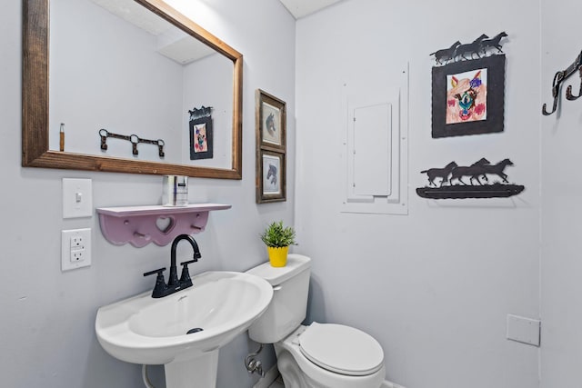 bathroom featuring toilet and sink