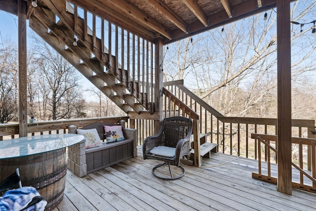 view of wooden deck