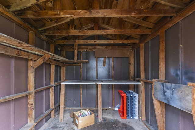 view of storage room