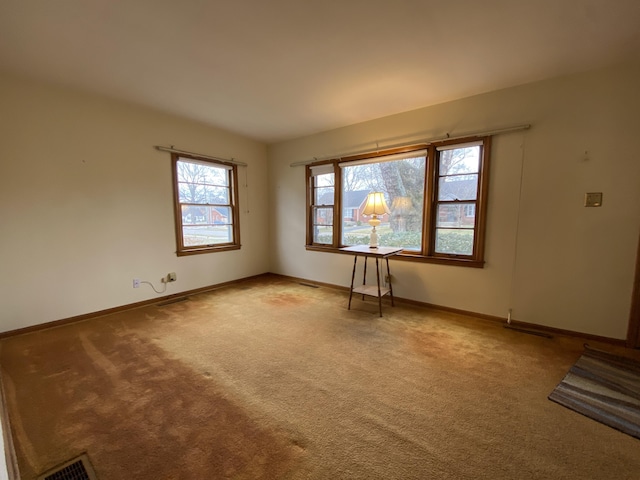 view of carpeted spare room