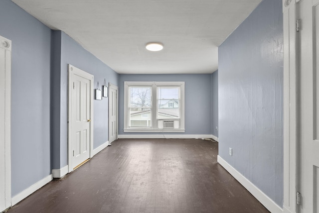 unfurnished room featuring dark hardwood / wood-style floors