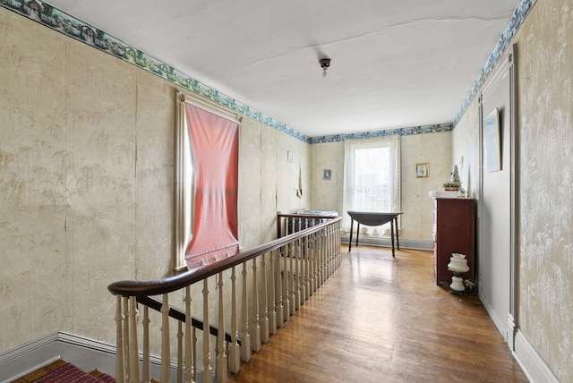 interior space with hardwood / wood-style floors