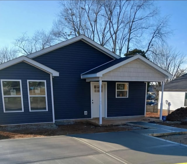 view of bungalow-style home