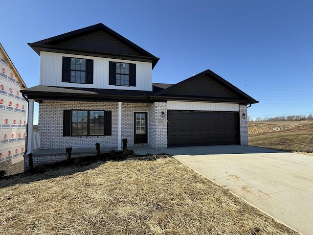 front of property featuring a garage