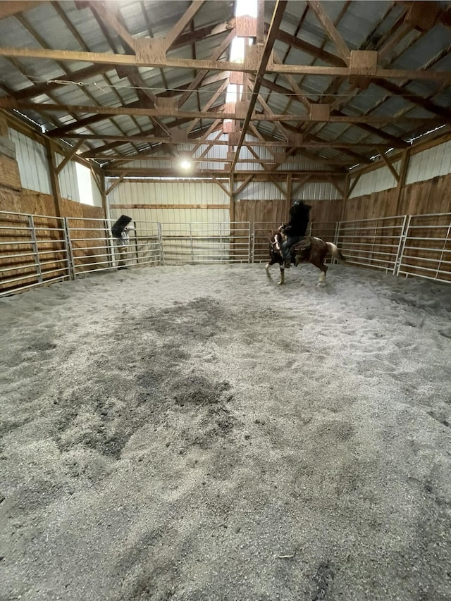 view of horse barn