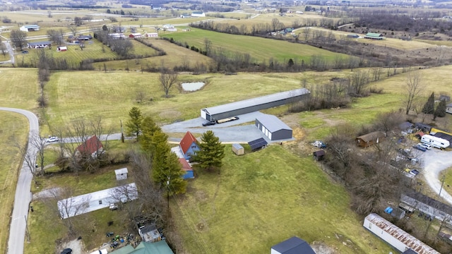 drone / aerial view with a rural view