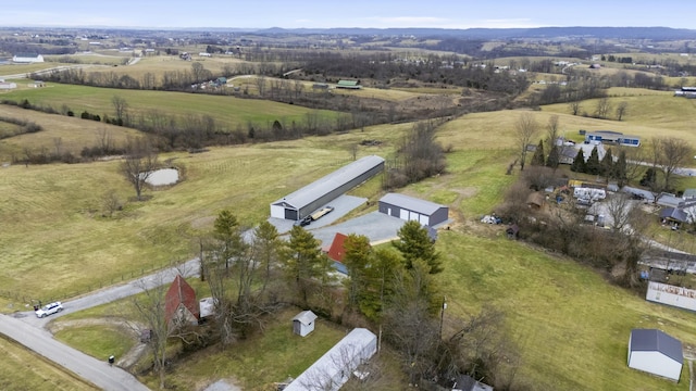 bird's eye view featuring a rural view