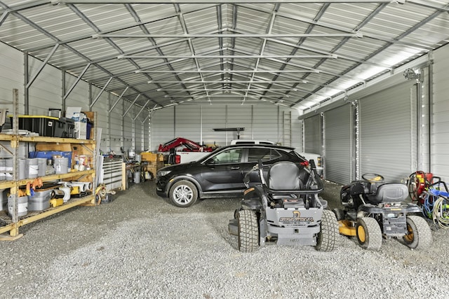 garage featuring a carport