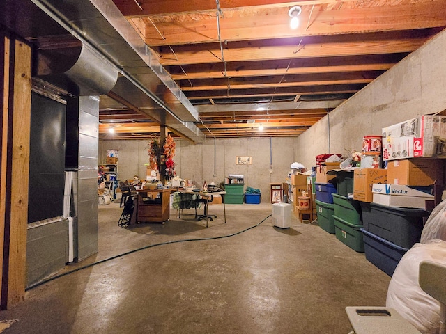 view of basement