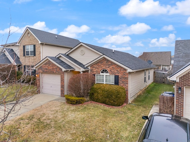 view of front of house with a front yard