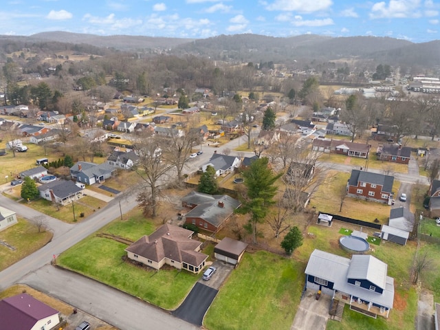 aerial view featuring a residential view