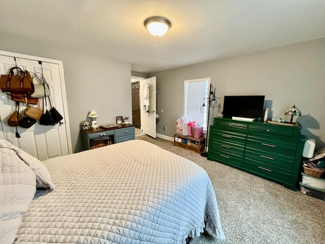 view of carpeted bedroom