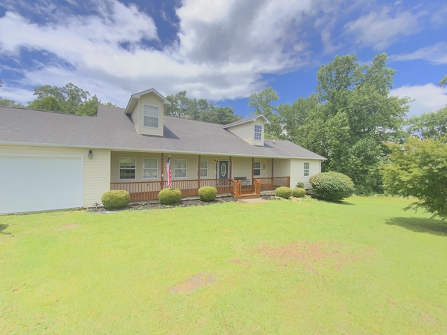 251 A Duncan Rd, Strunk, KY 42649 - view of front facade with an attached garage, a porch, and a front lawn