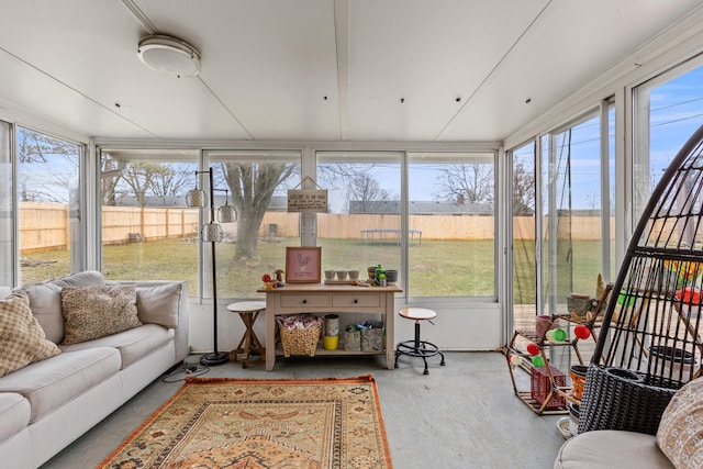 view of sunroom