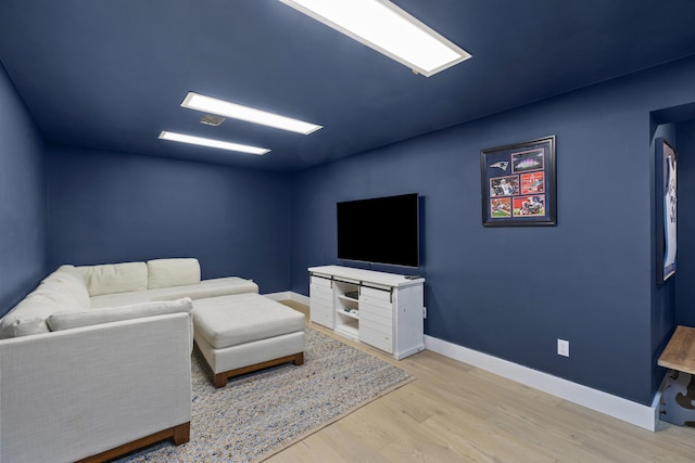 living room featuring light hardwood / wood-style flooring
