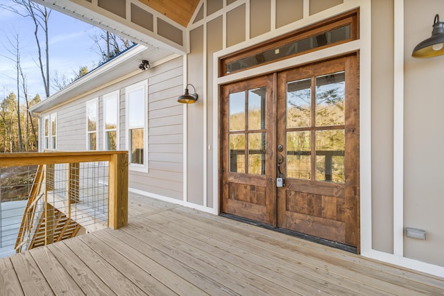 780 Lake Rd, London, KY 40741 - property entrance with french doors and a wooden deck