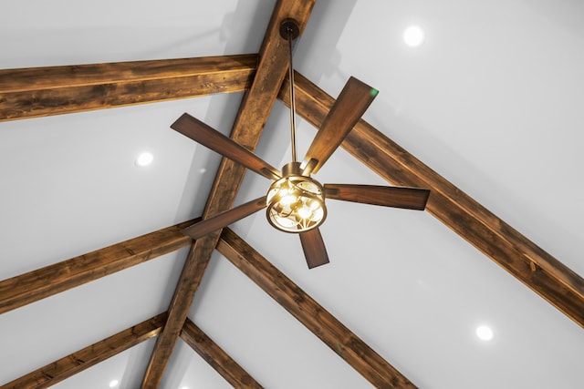 room details with beam ceiling