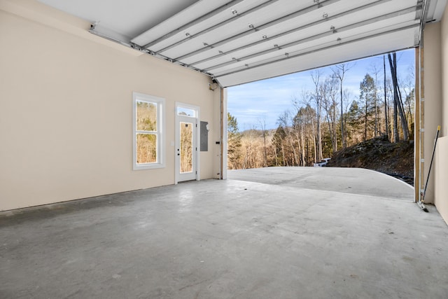 garage featuring electric panel