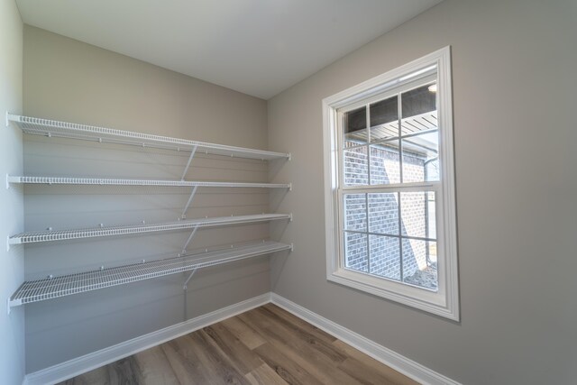 empty room featuring light hardwood / wood-style floors