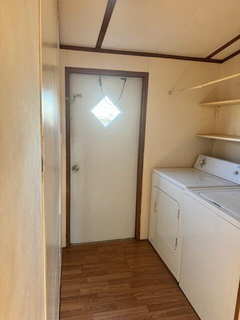 222 Ore Mines Rd, Owingsville, KY 40360 - laundry area featuring washer and dryer, laundry area, and light wood-type flooring