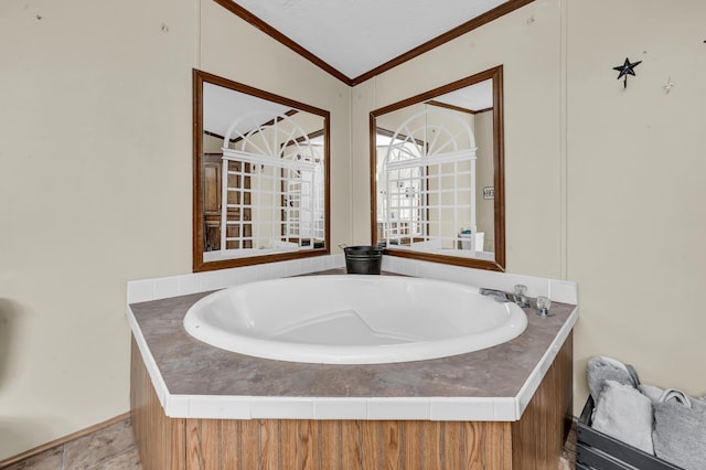 579 Fraley Rd, Salt Lick, KY 40371 - bathroom featuring a bath and ornamental molding