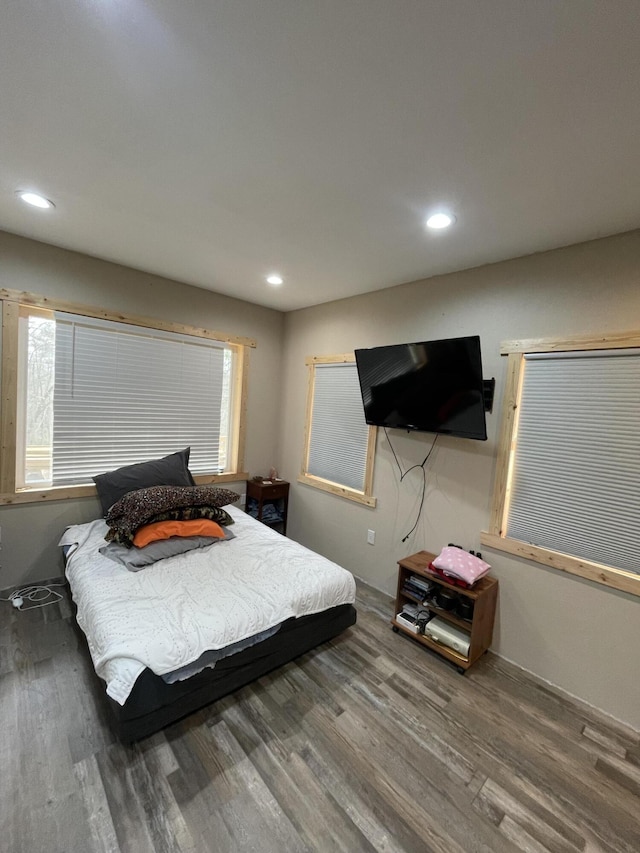 bedroom featuring hardwood / wood-style floors