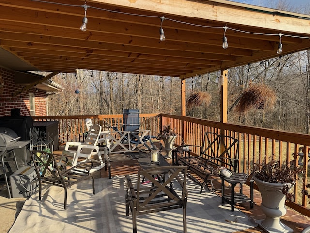 view of patio / terrace with a deck