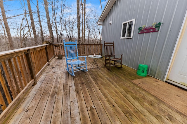 view of wooden deck