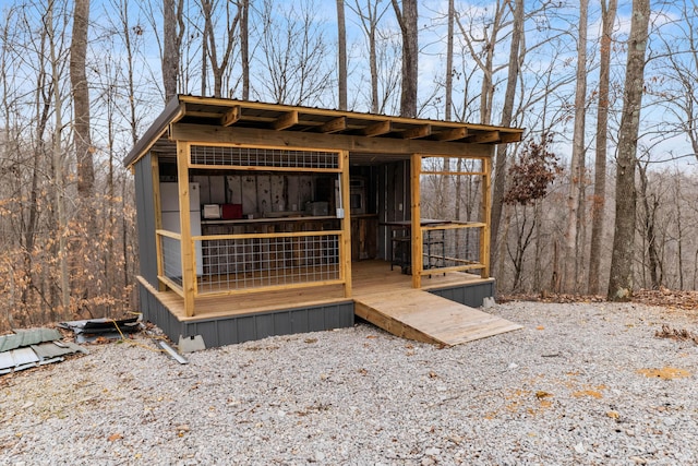 view of outbuilding featuring an outdoor structure