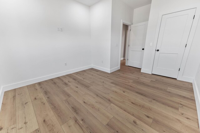 empty room featuring light hardwood / wood-style flooring