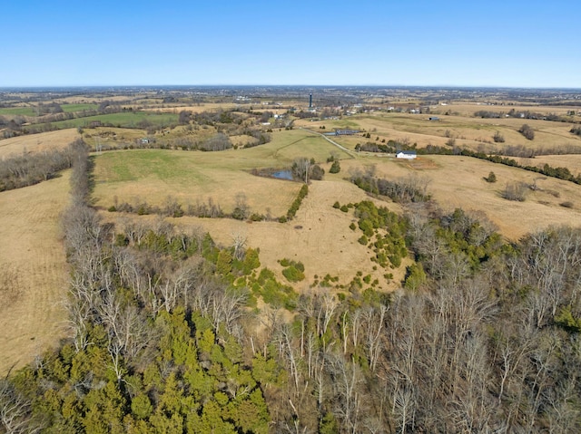 bird's eye view with a rural view