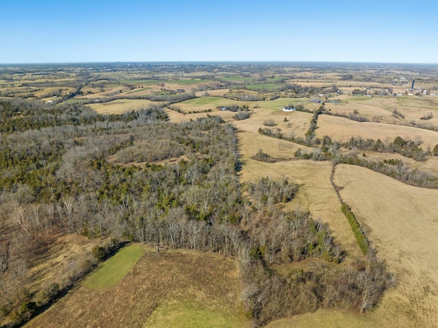 bird's eye view featuring a rural view