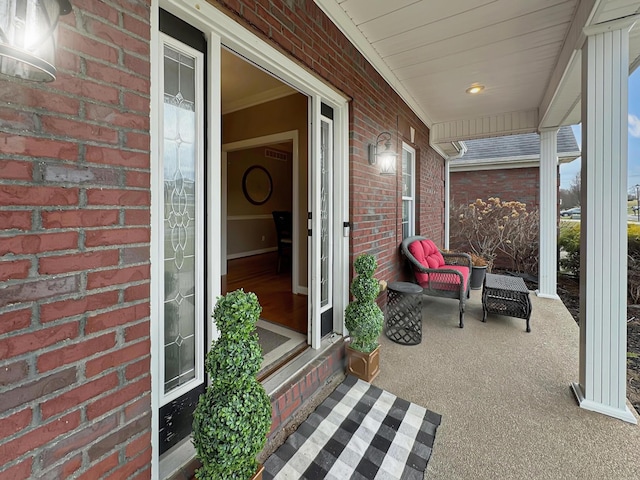 view of patio / terrace with covered porch