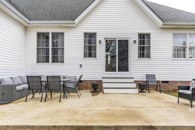 view of patio / terrace featuring an outdoor hangout area