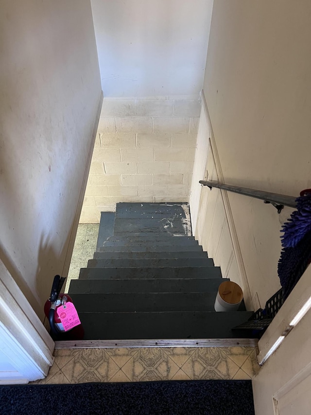 view of stairway