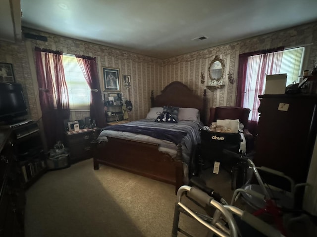 view of carpeted bedroom