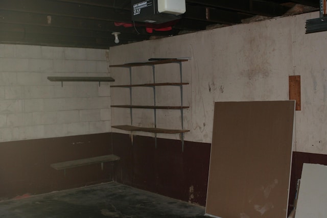 view of basement