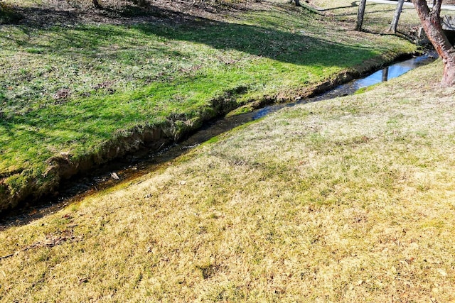 view of yard featuring a water view