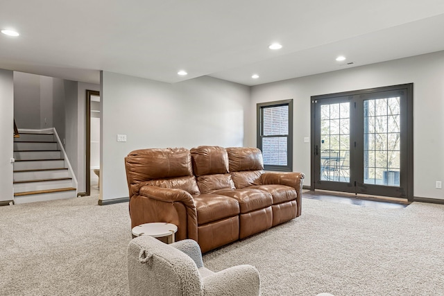 view of carpeted living room