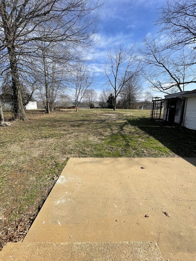 view of yard with a patio