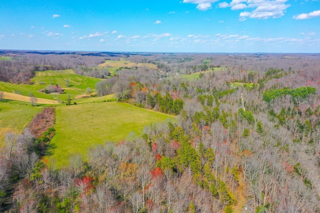 bird's eye view with a rural view