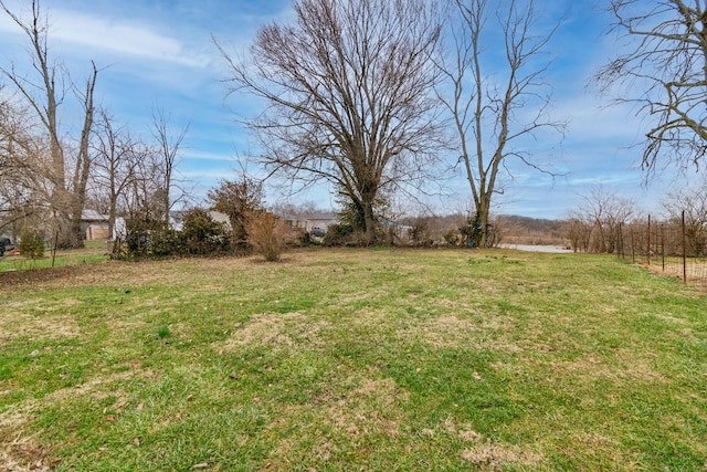 view of yard featuring a rural view