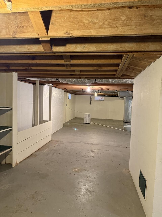 view of basement