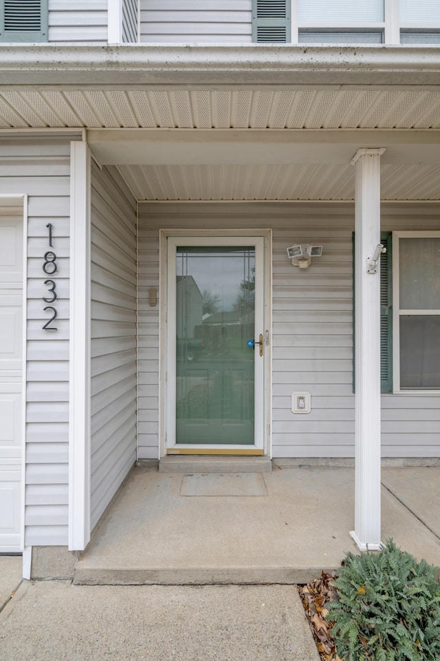 view of doorway to property