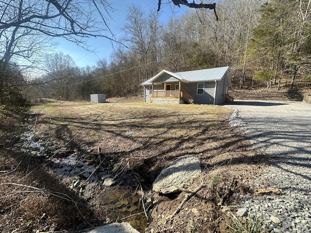 exterior space featuring covered porch