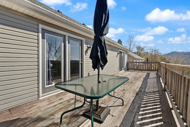 view of wooden terrace